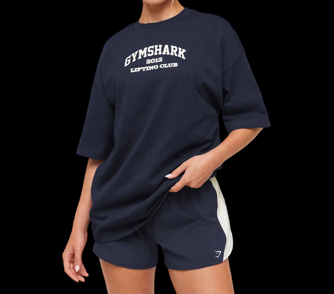 Gymshark Cosy Luxe Campus T-Shirt Blue