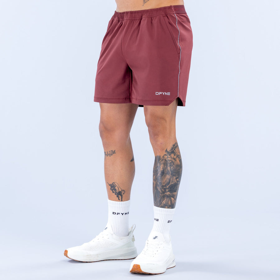 DFYNE Charge Training Shorts | 6" Burgundy