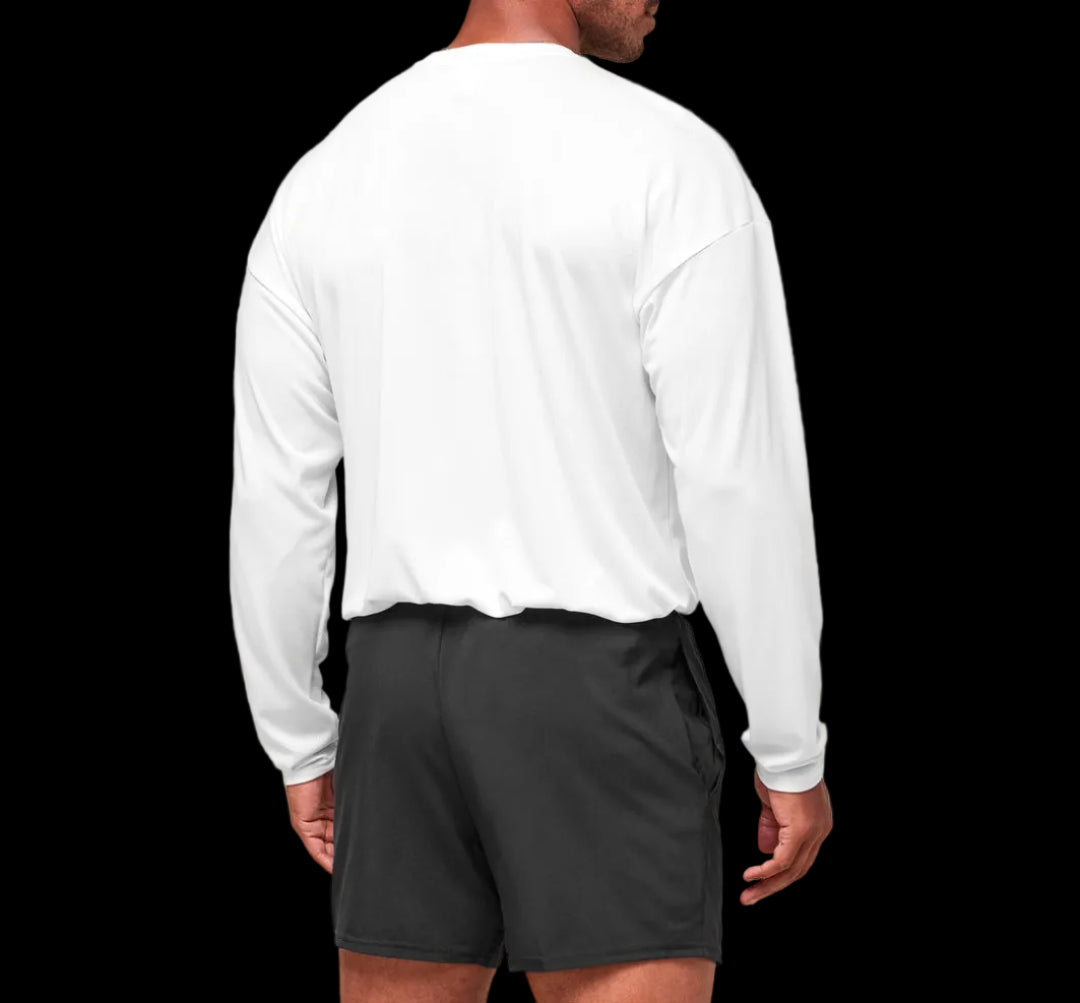 Gymshark Arrival Oversized Long Sleeve T-Shirt - White