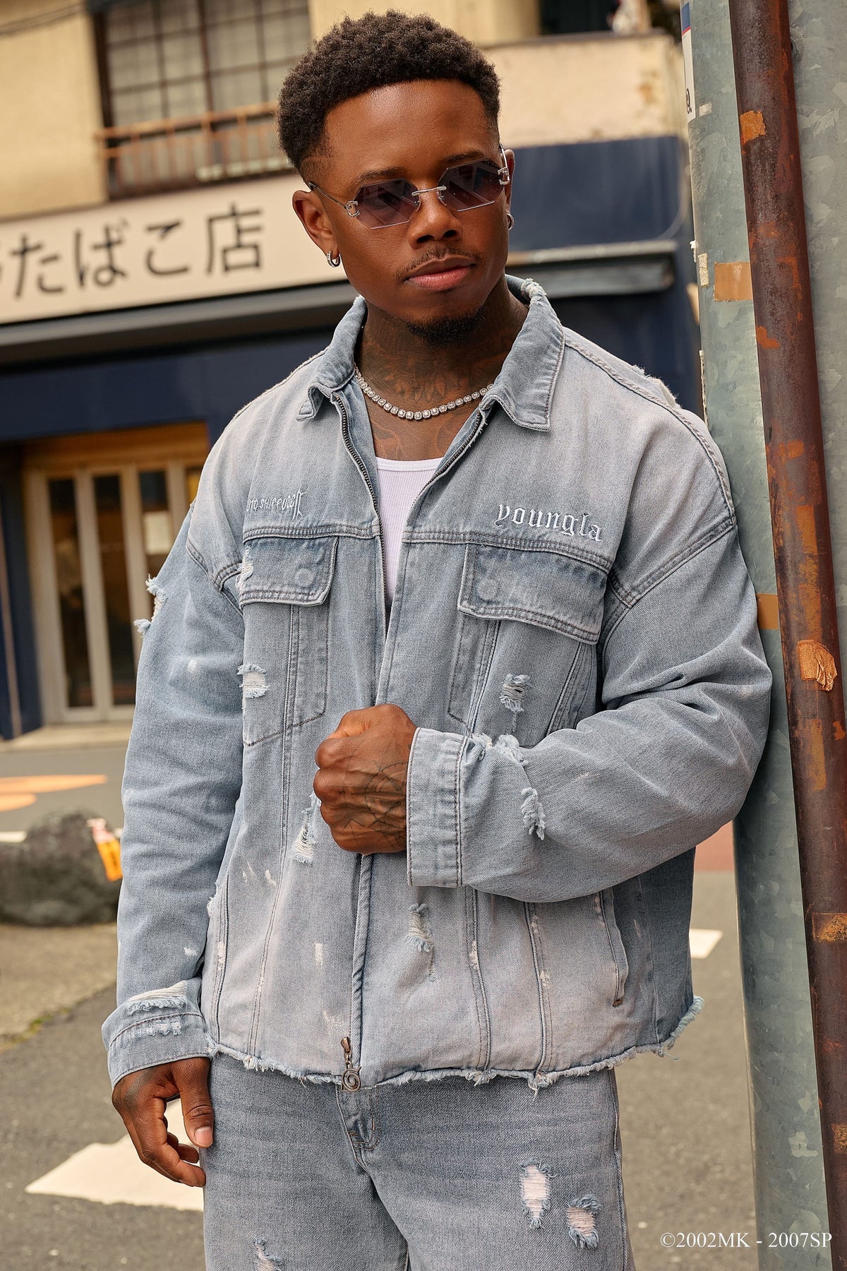 YoungLA Naruto Distressed Denim Jackets