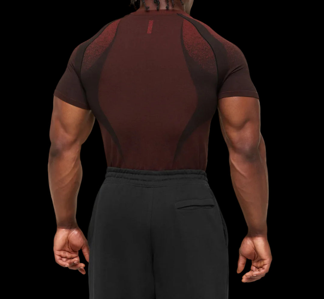 Gymshark Shadow Seamless T Shirt - Red