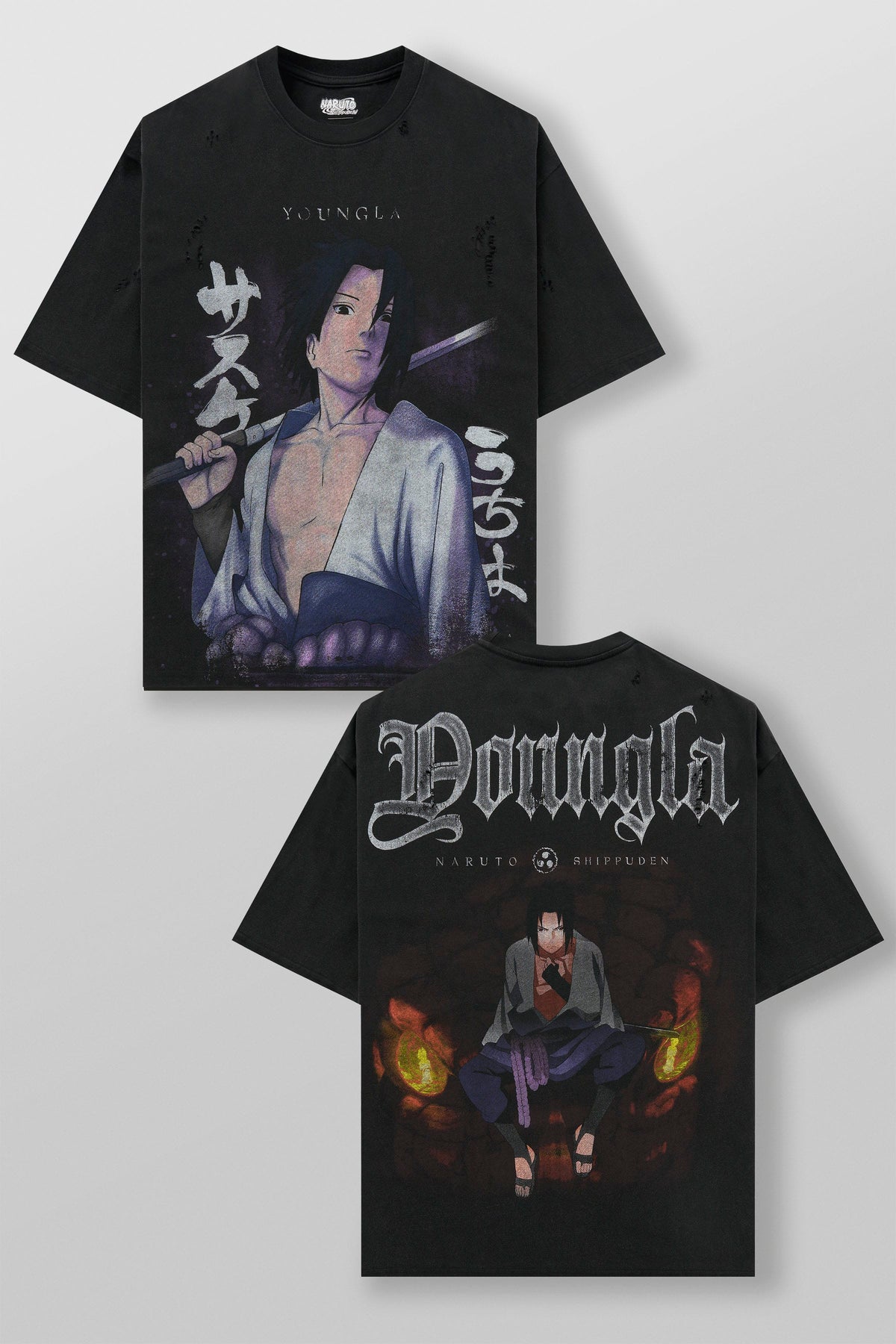 YoungLA Naruto Distressed Tees