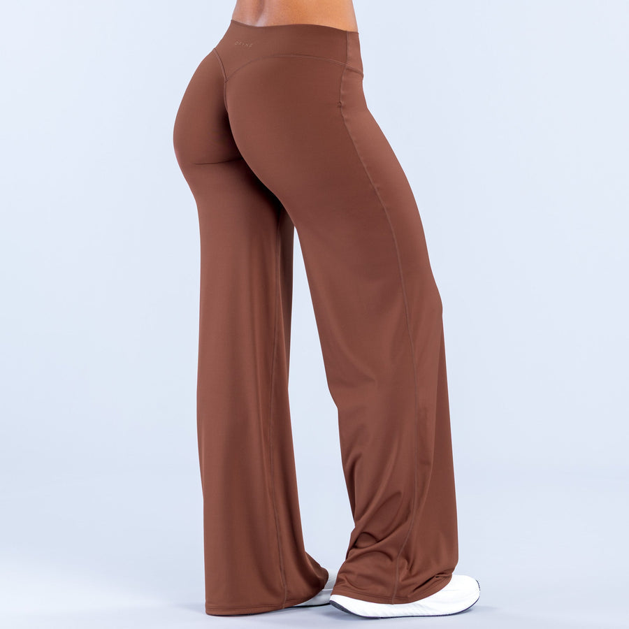 DFYNE Sav Wide Leg Pants Brown