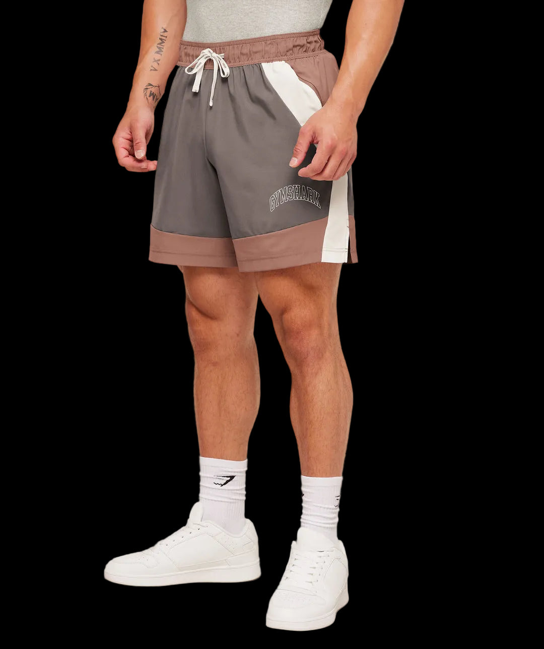 Gymshark Collegiate Tech Shorts - Taupe Brown