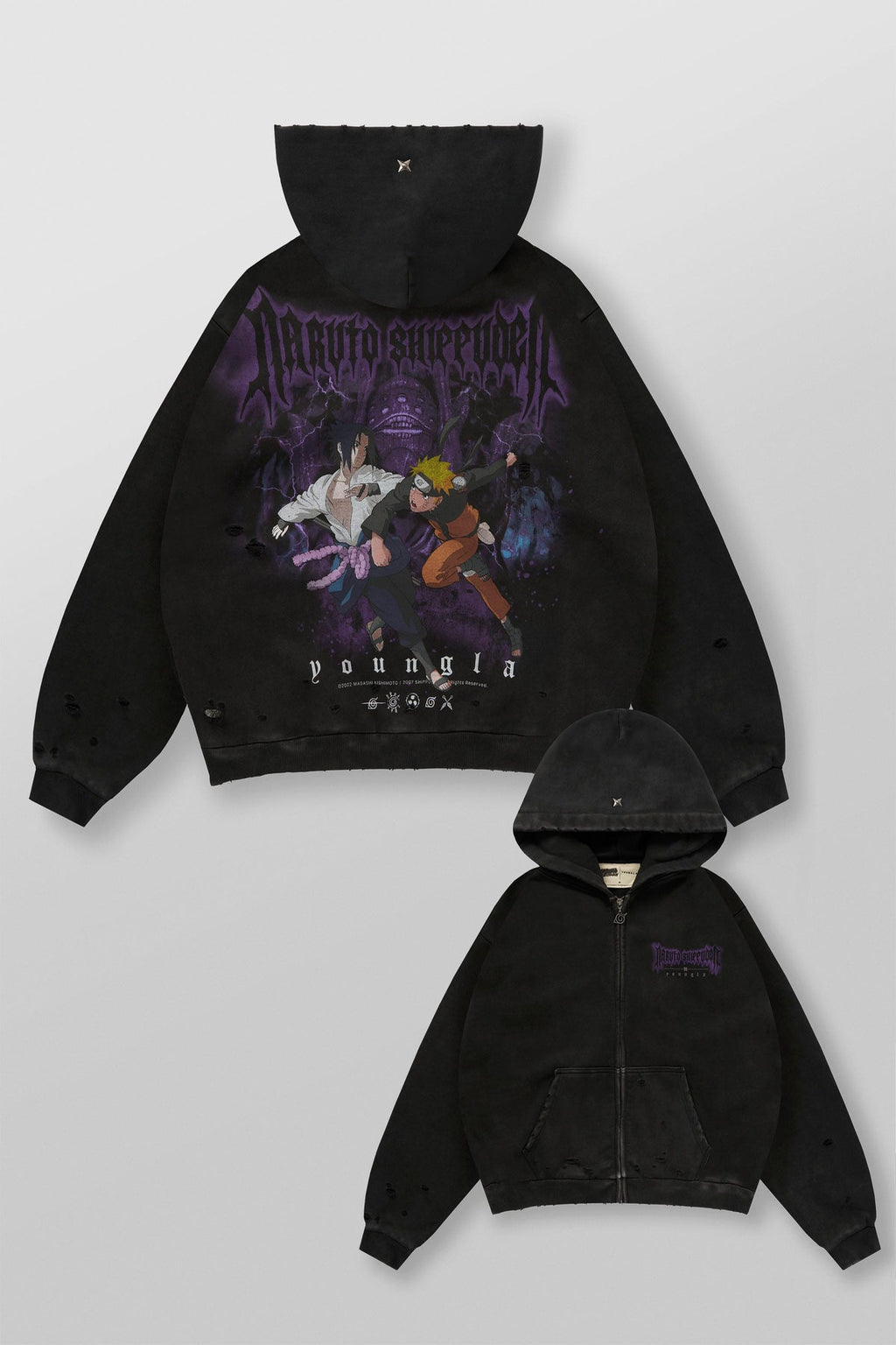YoungLA Naruto Zip-Up Hoodies
