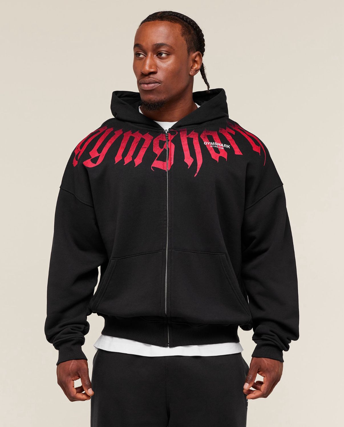 Gymshark Fade Graphic Zip Up Hoodie