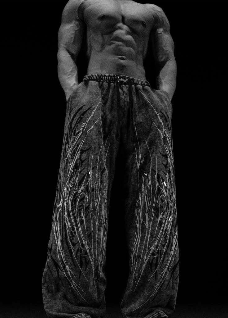 Breathedivinity Venom Texture Symbiote Luxury Sweat Pants Gray