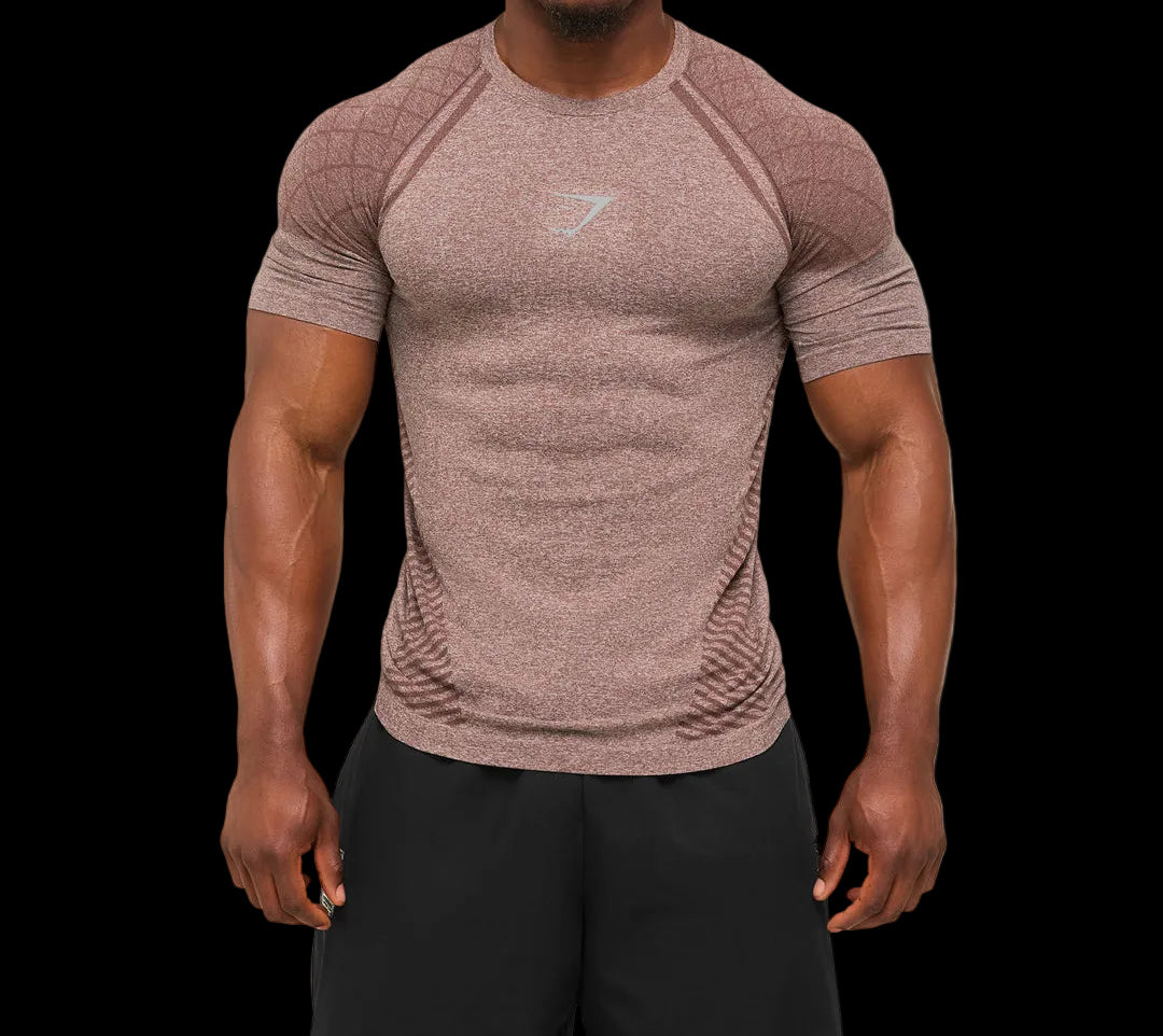 Gymshark Devant Seamless T-Shirt - Espresso Brown