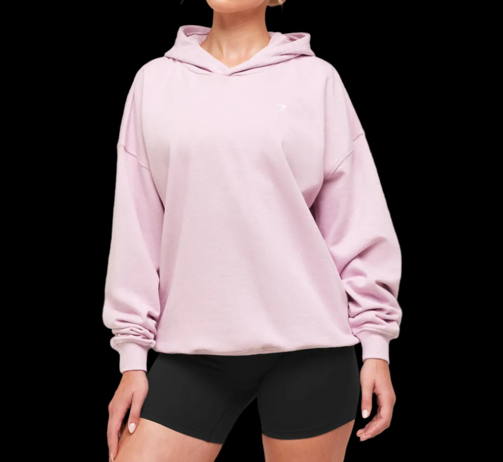 Gymshark Training Oversized Fleece Hoodie - Pink