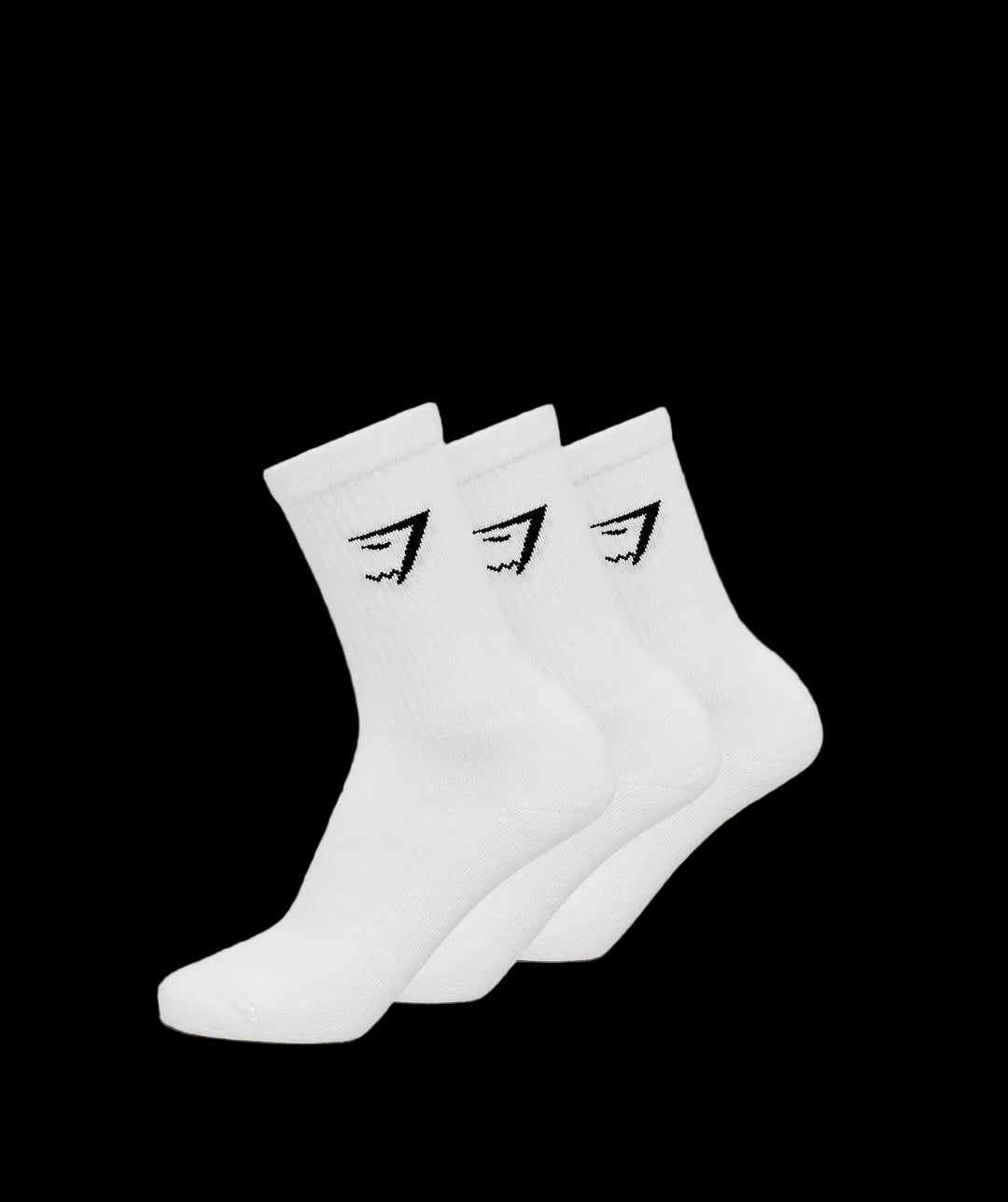 Gymshark Crew Socks 3pk White