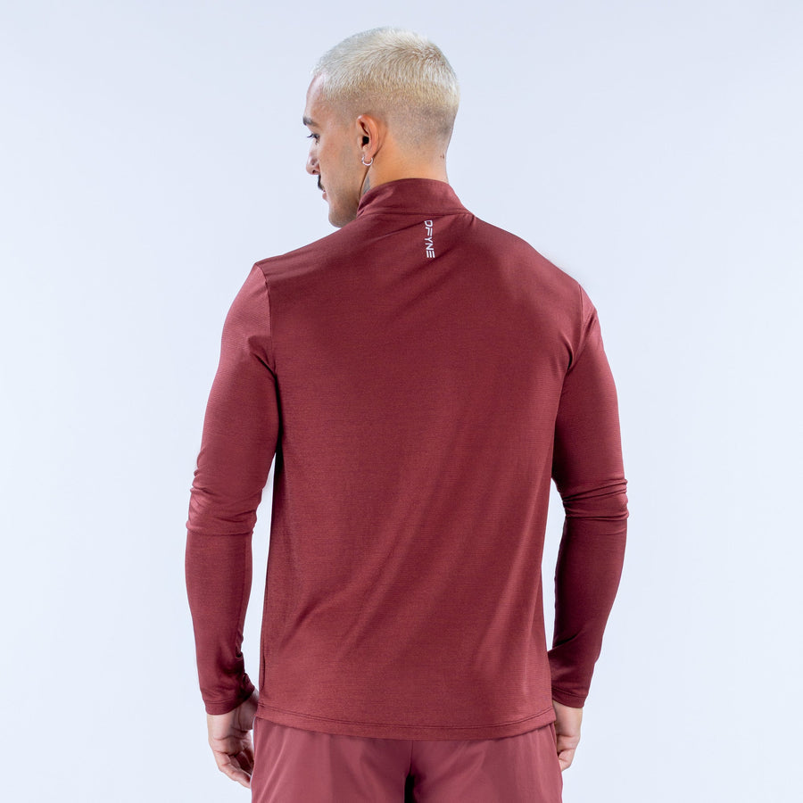 DFYNE Charge Quarter Zip Burgundy