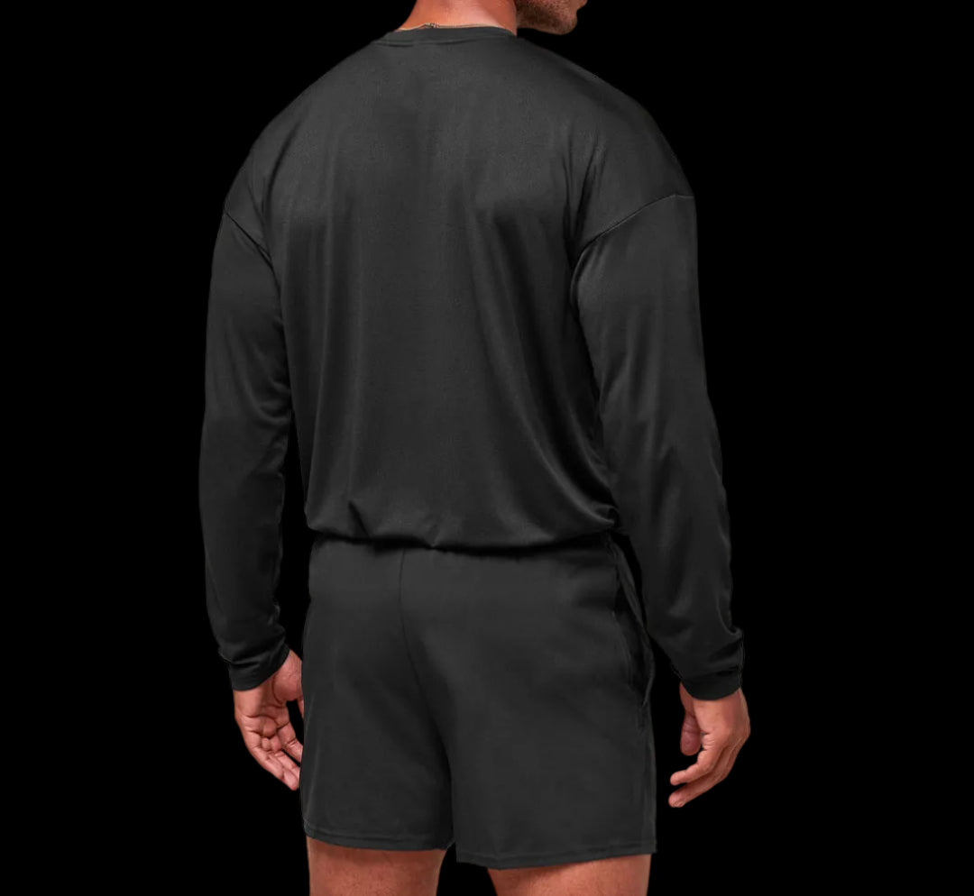 Gymshark Arrival Oversized Long Sleeve T-Shirt - Black