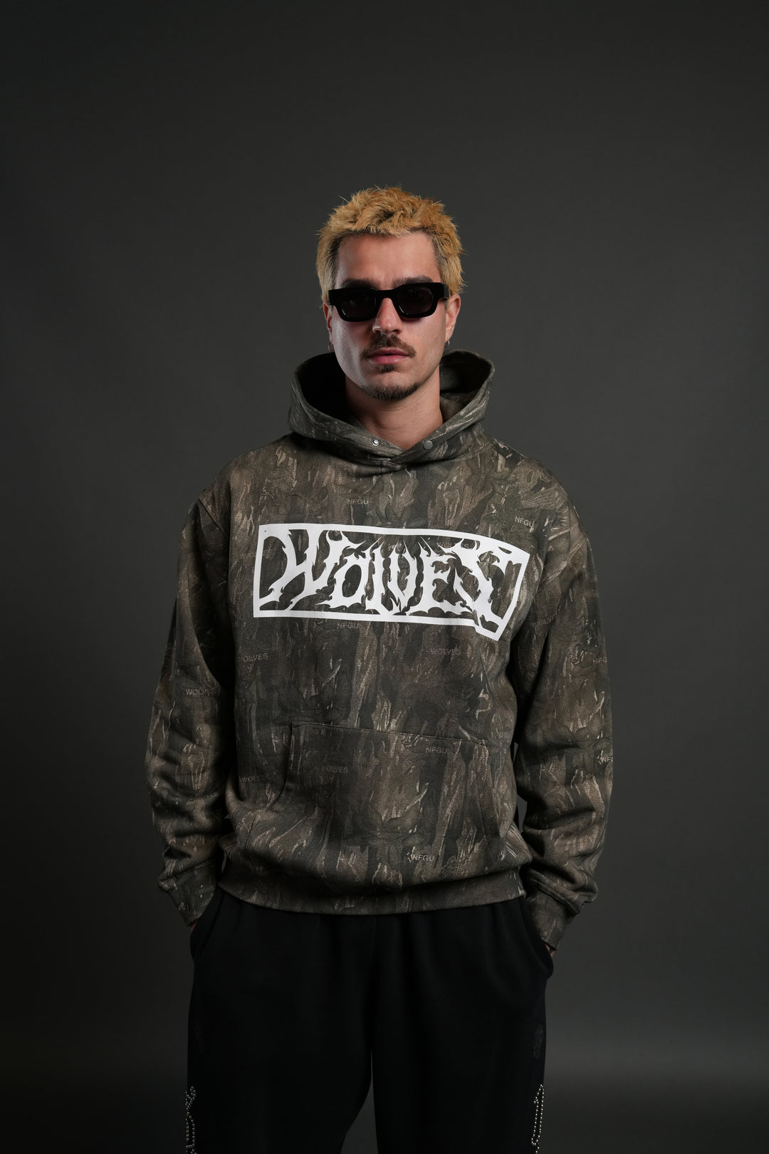 DarcSports Midnight Wolves "Pierce" Hoodie in Vintage Norse Camo