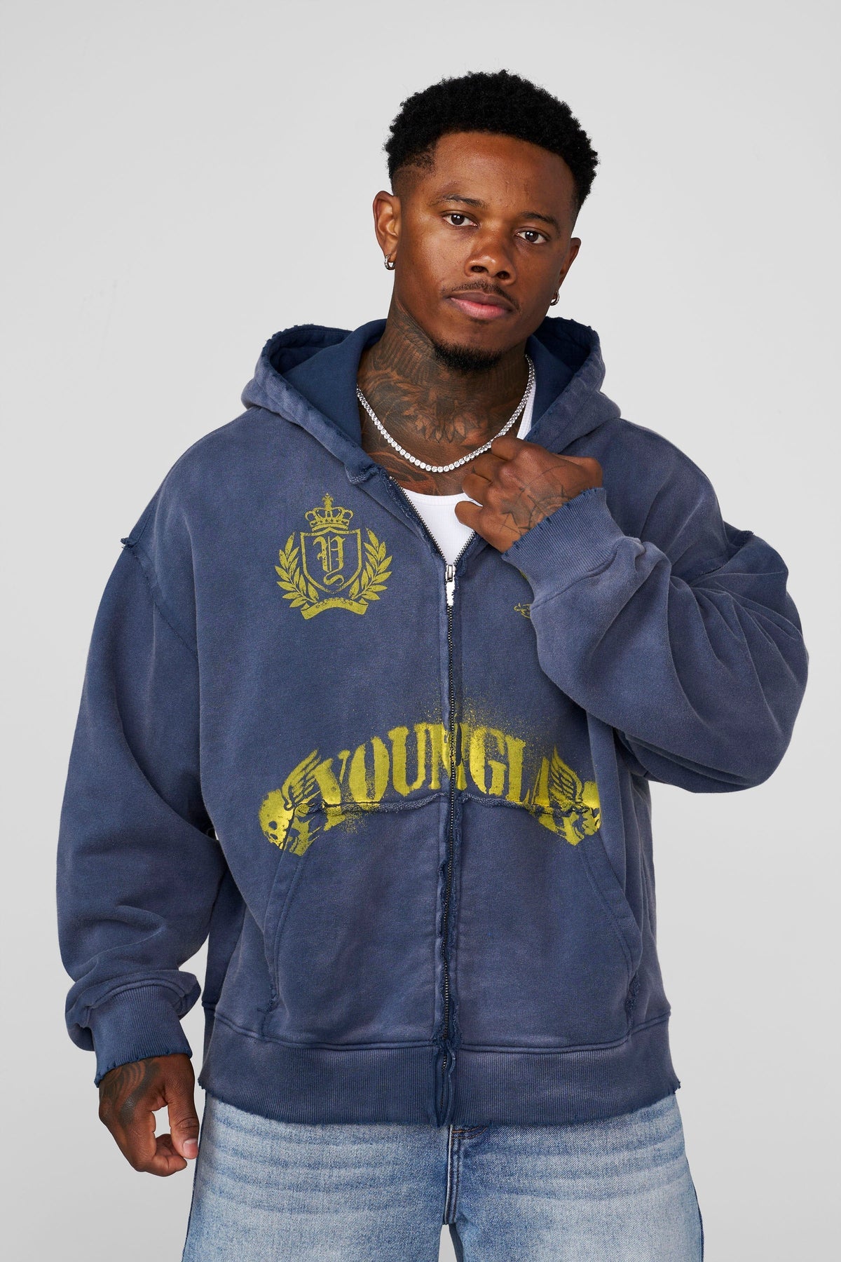 YoungLA Gosth Zip UP Hoodie
