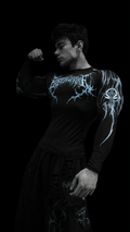 Breathedivinity Void Tech Fallen Knight Longsleeves Compression Blue