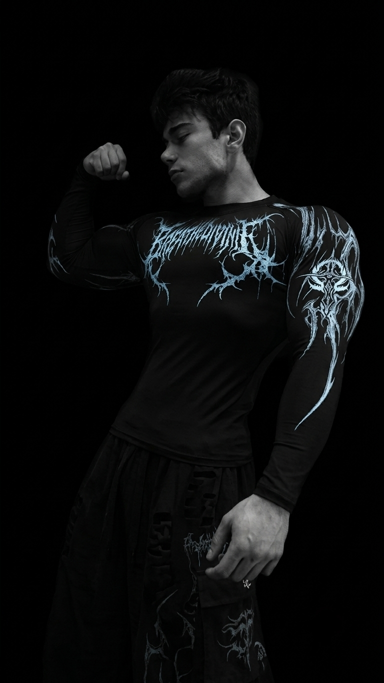 Breathedivinity Void Tech Fallen Knight Longsleeves Compression Blue