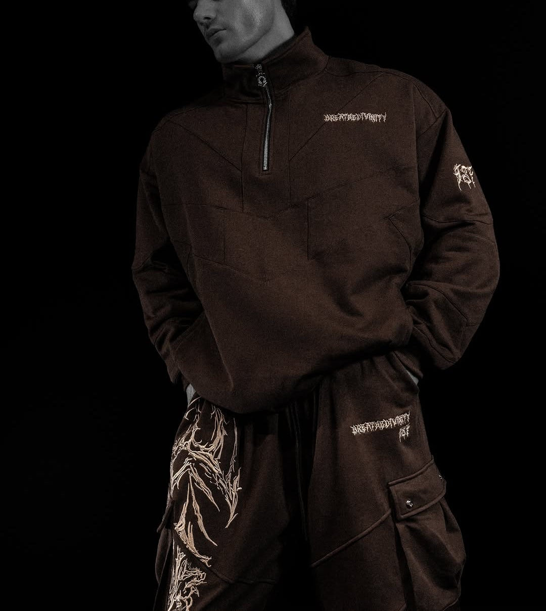 Breathedivinity Embroidered Tactical Sweats Cafe