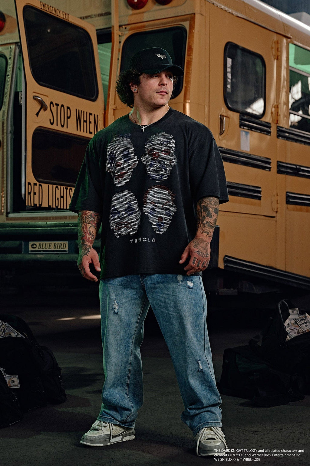 YoungLA Batman Rhinestone Tees