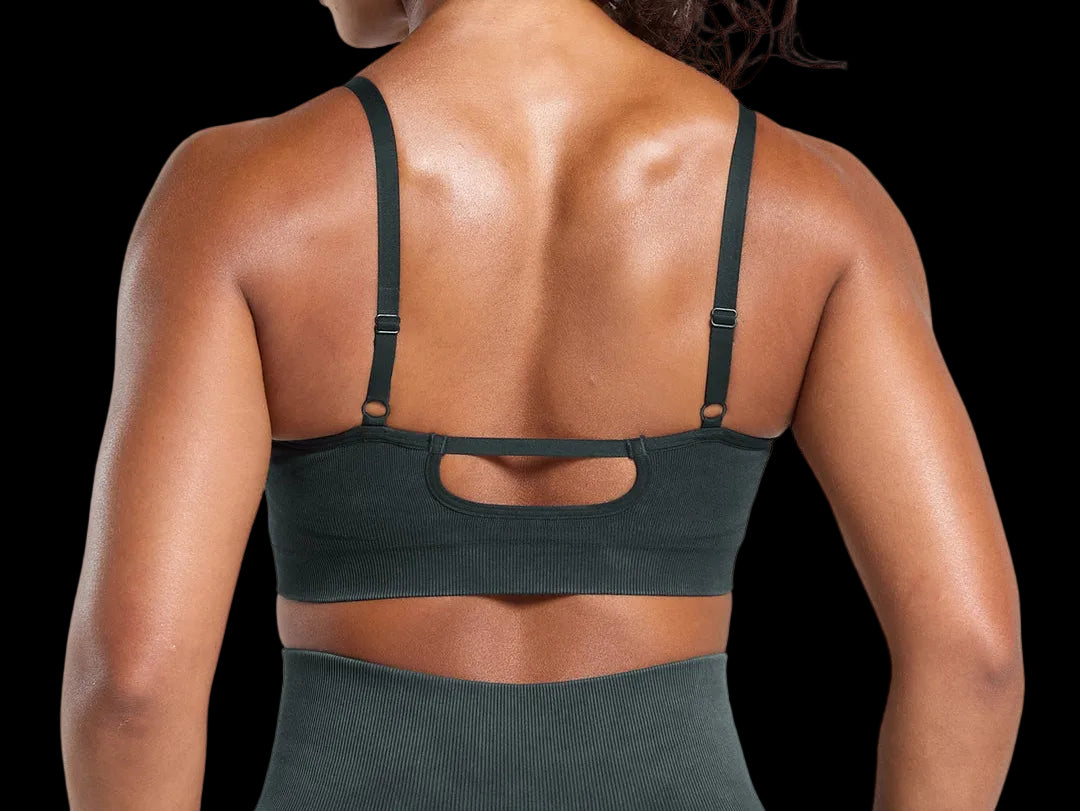 Gymshark Gains Seamless Washed Sports Bra - Black