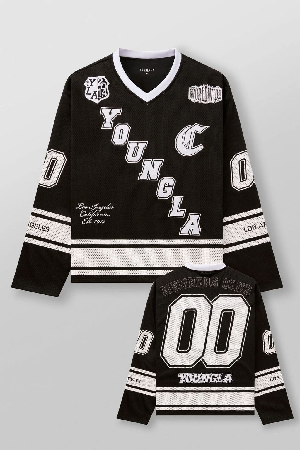 YoungLA Southside Hockey Jersey Black