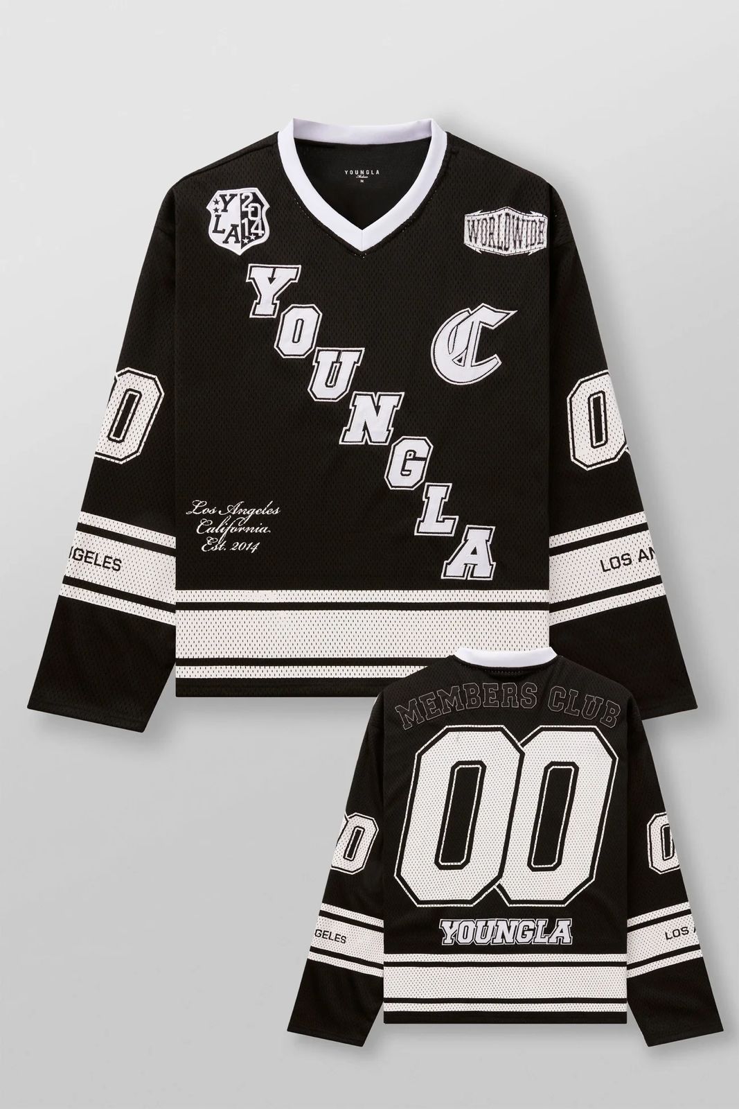 YoungLA Southside Hockey Jersey Black