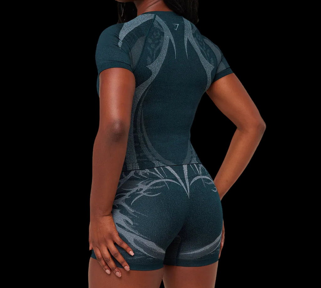 Gymshark Storm Seamless Short Sleeve Top Deep Petrol