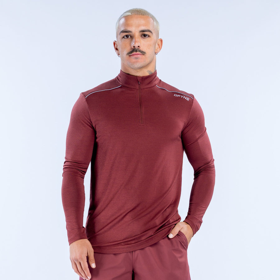 DFYNE Charge Quarter Zip Burgundy
