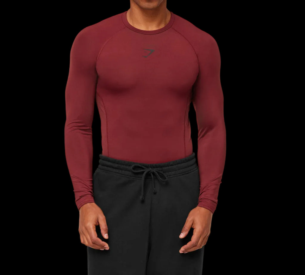 Gymshark Element Baselayer Long Sleeve T-Shirt Sets Red