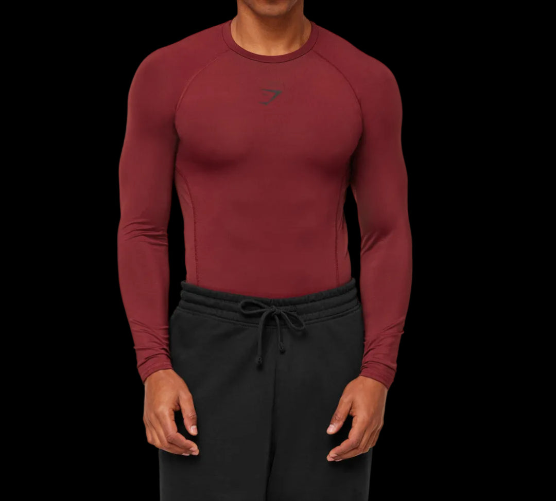 Gymshark Element Baselayer Long Sleeve T-Shirt Sets Red