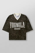 YoungLA Varsity Football Cropped Jersey