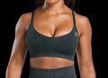 Gymshark Gains Seamless Washed Sports Bra - Black