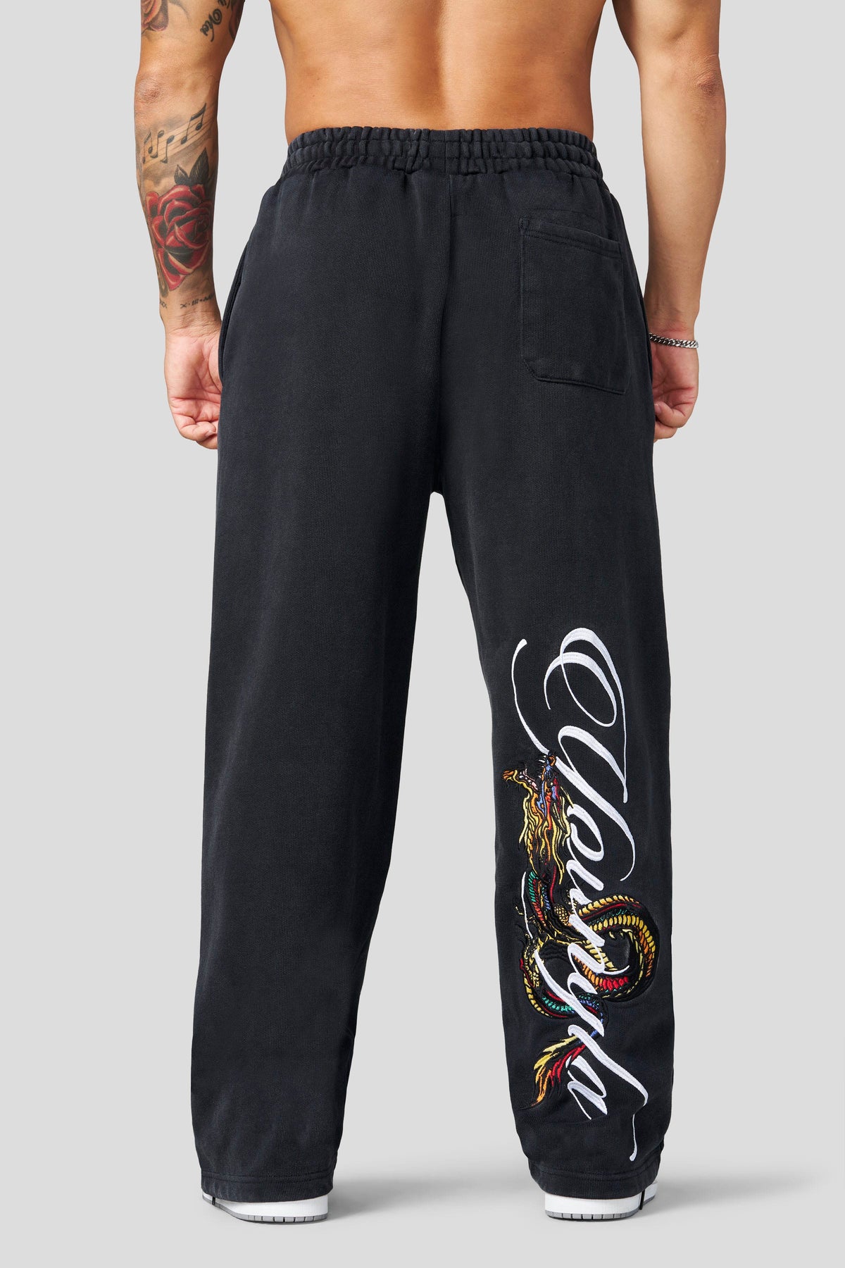 YoungLA Dragon Sweats Black