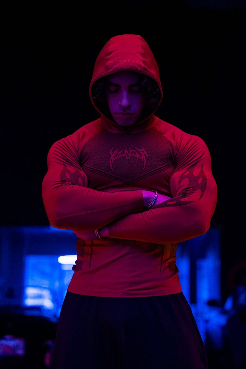 YoungLA Warrior Compression Hoodies Roja