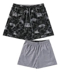 YoungLA Skulls & Roses Reversible Shorts