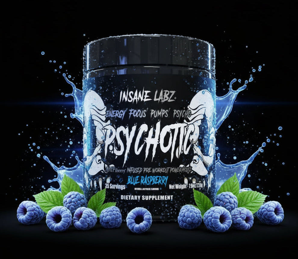 Psychotic Pre Workout Blue Raspberry 35 serv