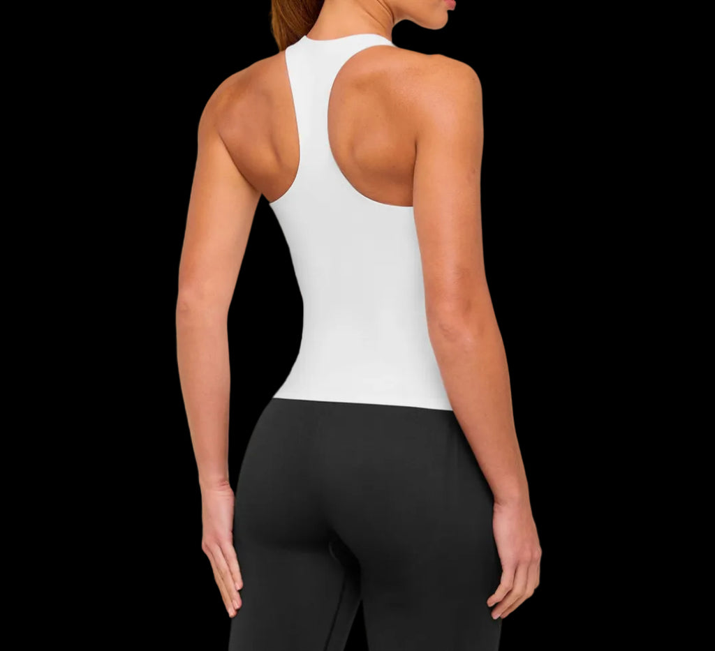 Gymshark Everyday Racer Back Tank with Shelf - White