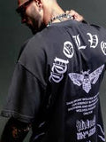 DarcSports Wolves Never Back Down V2 PremiumOversized Tee in Wolf Gray