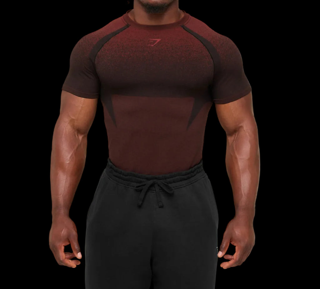 Gymshark Shadow Seamless T Shirt - Red