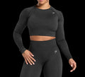 Gymshark Adapt Fleck Seamless Long Sleeve Black