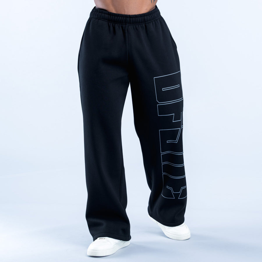 DFYNE Recharge Graphic Straight Leg Joggers Black