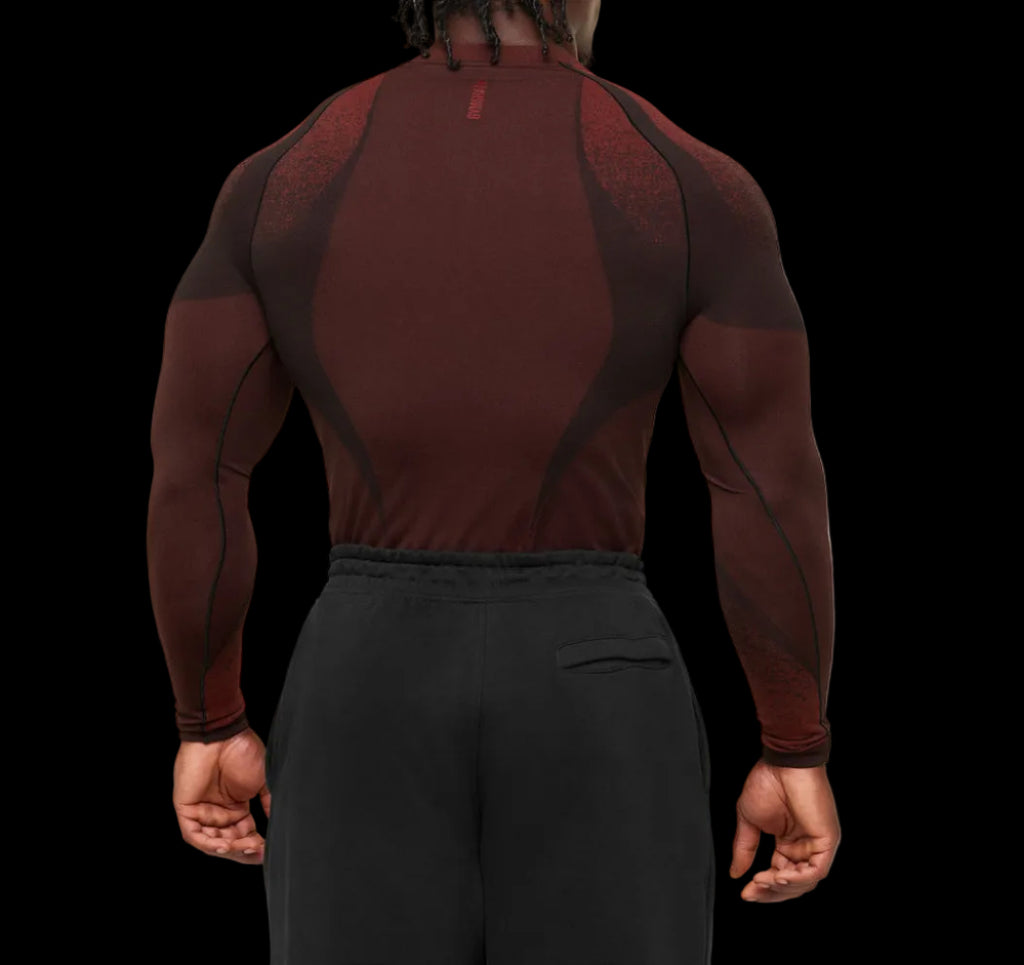 Gymshark Shadow Seamless Long Sleeve T-Shirt Red