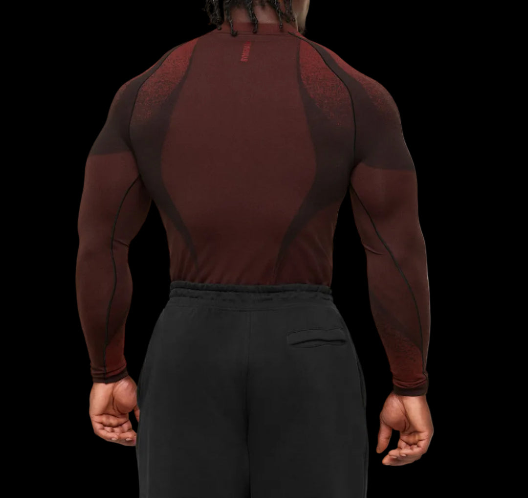 Gymshark Shadow Seamless Long Sleeve T-Shirt Red