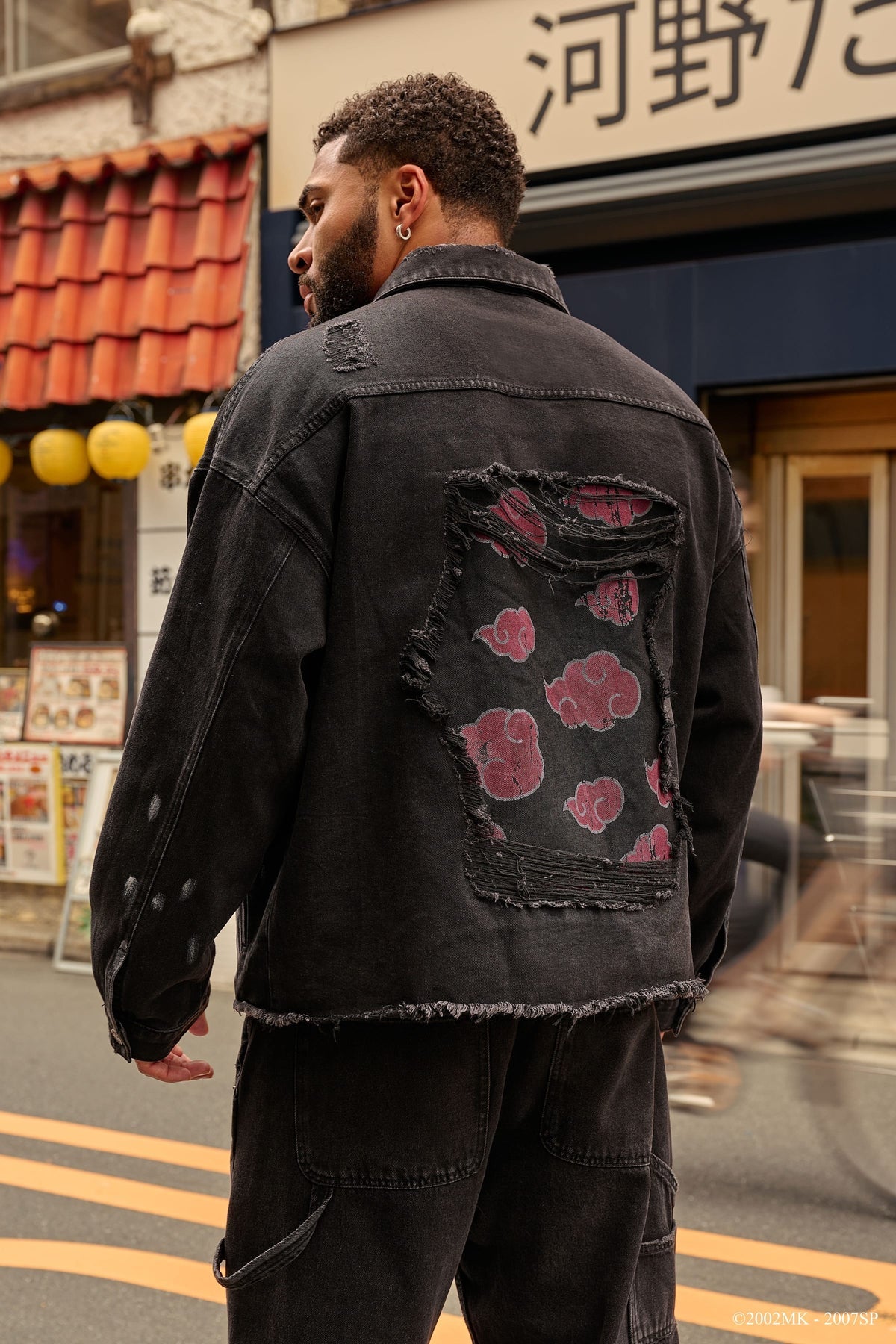 YoungLA Naruto Distressed Denim Jackets Black