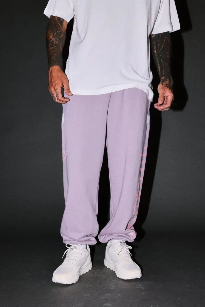 DarcSports Free Will V2 Lightweight Lounger SweatPants in Purple SmokeL