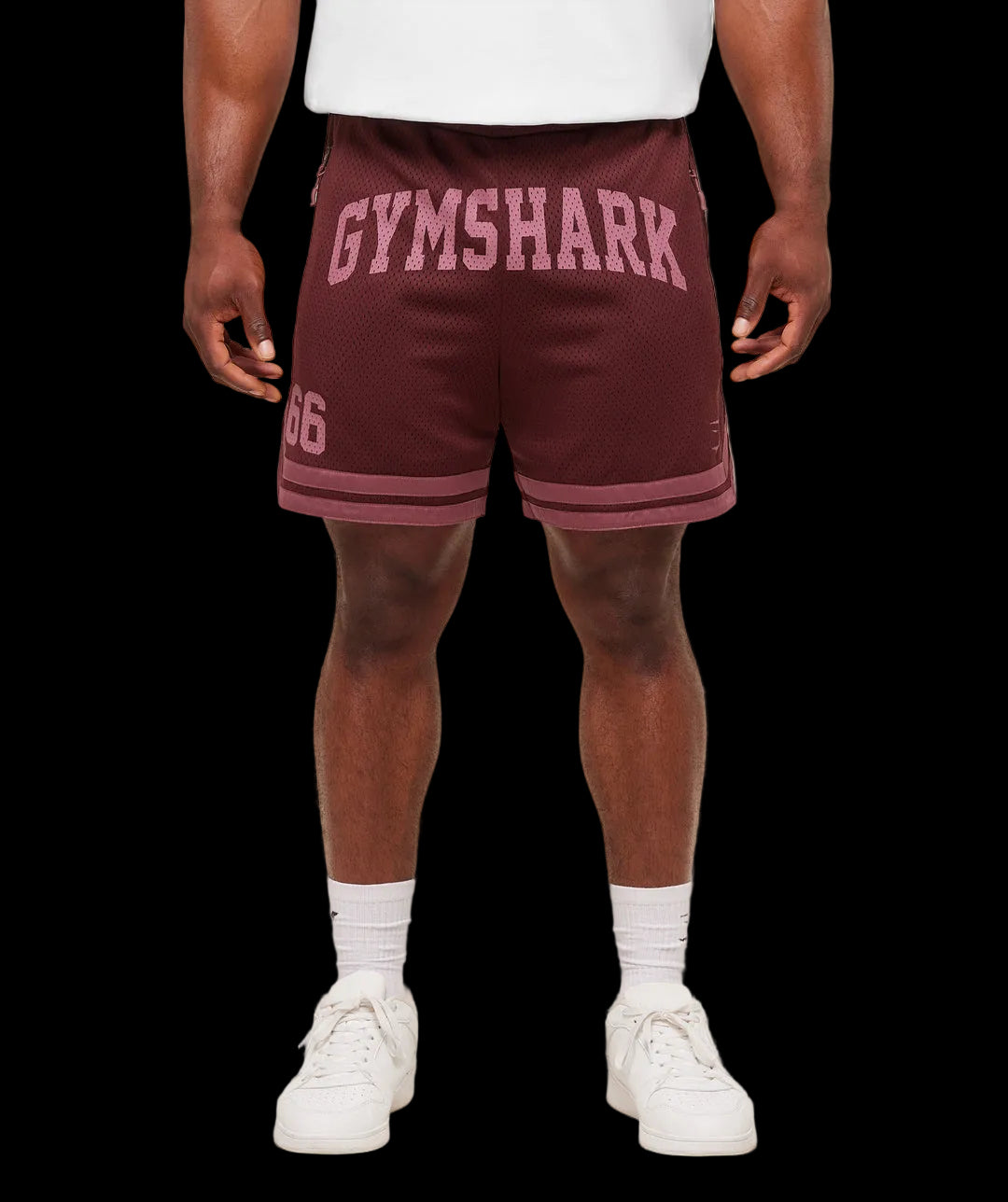 Gymshark Varsity Mesh Shorts Fich Maroon