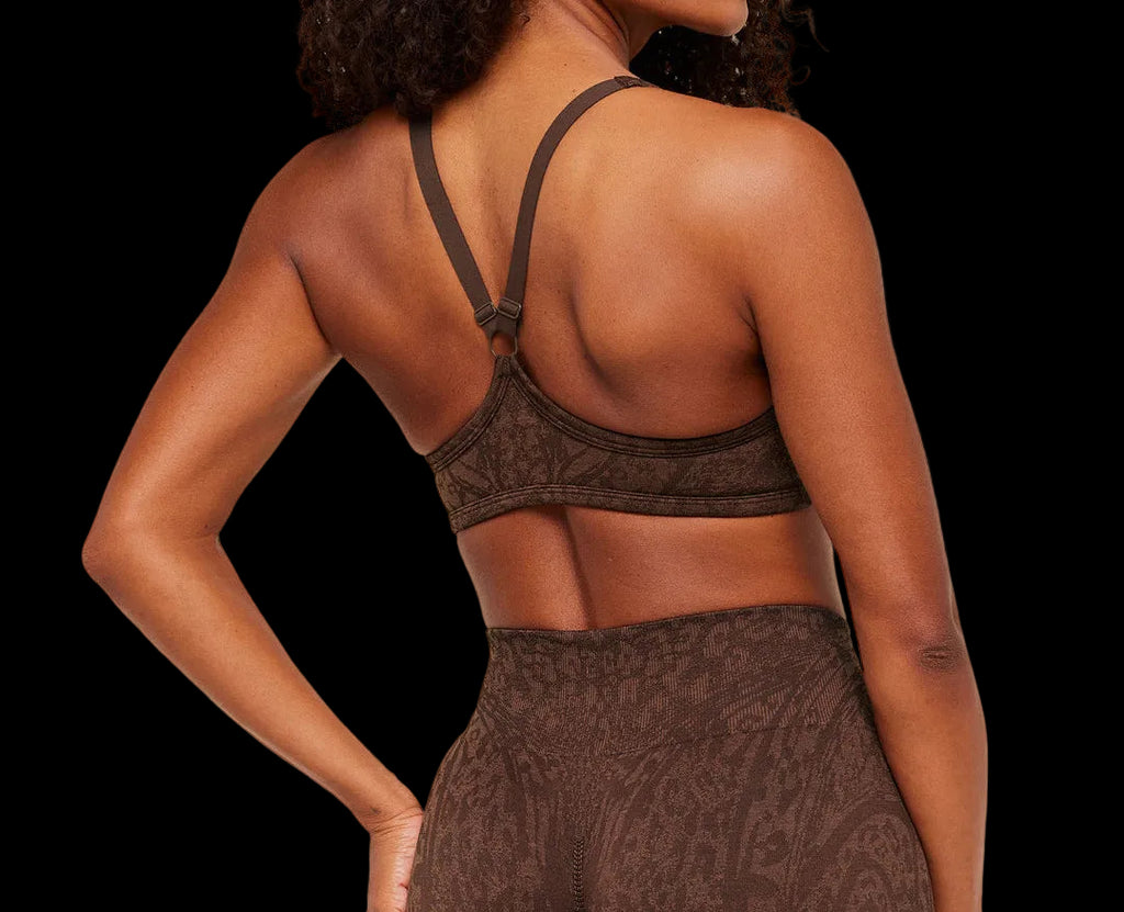 Gymshark Adapt Animal X Whitney Sports Bra Soft Brown
