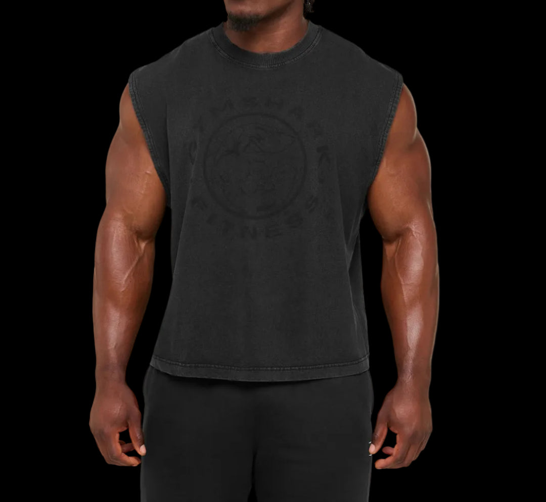 Gymshark Vintage Legacy Tank - Black/Wash