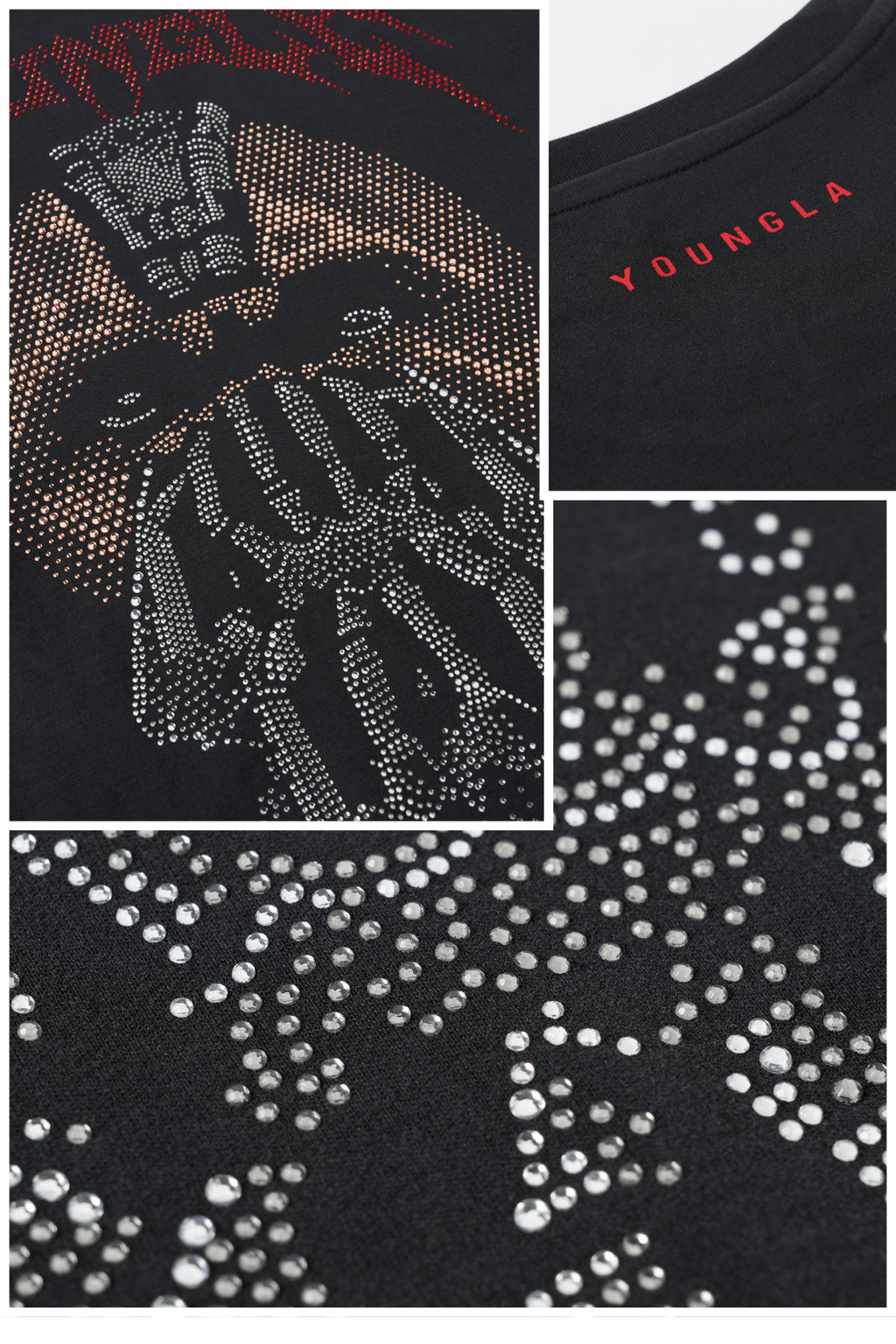 YoungLA Batman Rhinestone Tees V3