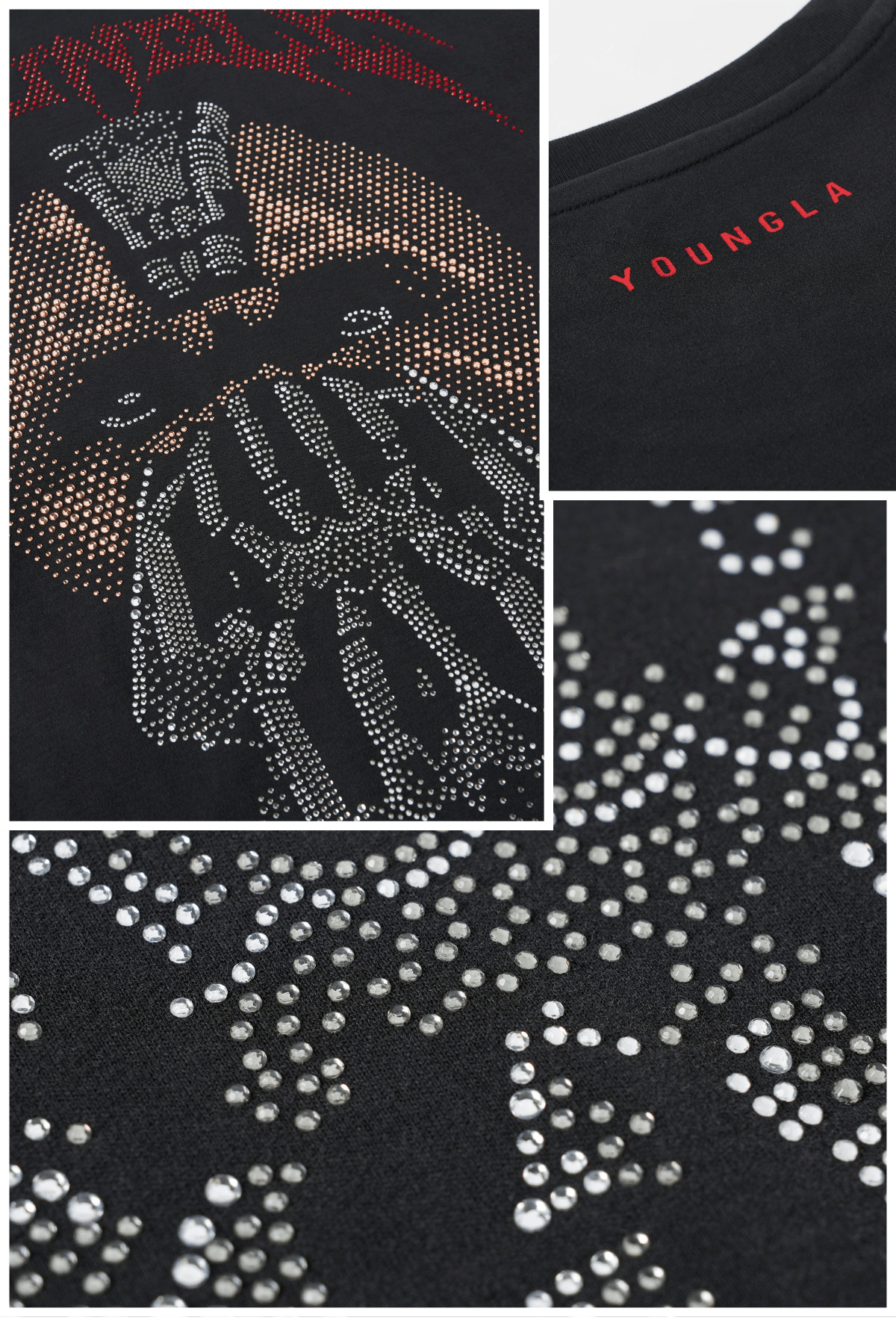 YoungLA Batman Rhinestone Tees V3